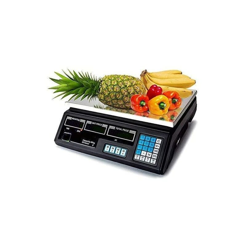 Prodiytools - balanza digital electronica frutera comercio hasta 40KG con bateria de seguridad