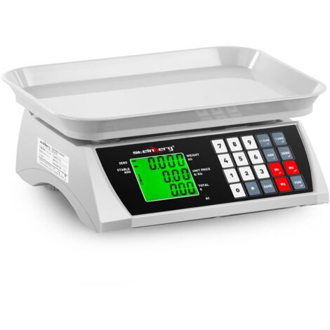 STEINBERG ARMATUREN Balanza digital para control - 30 kg / 1 g - 28,8 x 21,8 cm - LCD