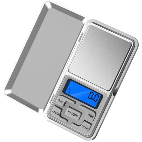 Balanza digital portátil de bolsillo, 200 g/0,01 g, minibalanza digital para contar monedas, balanza de cocina, peso en gramos, balanza de alimentos con función de tara.