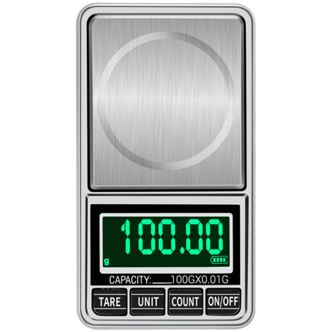 Balanza digital portátil para joyería de oro - Minibalanza digital de bolsillo profesional y precisa - Balanza electrónica de precisión de 100 g/0,01 g DH-938C