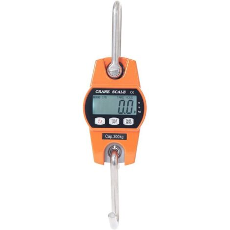 Balanza electrónica de 300 kg, báscula colgante Versalles, dinamómetro LCD, báscula industrial con gancho para pesaje, 300 kg/600 lbs.