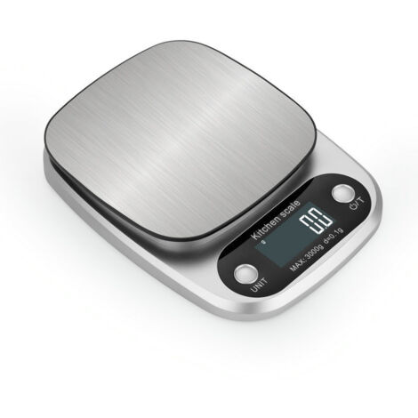 Balanza electrónica de cocina de alta precisión de 10 kg/1 g con gran pantalla LCD.