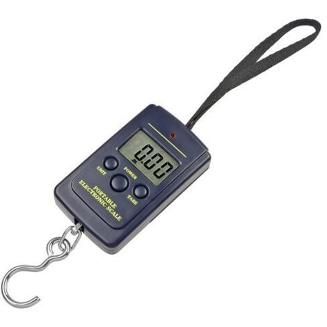 Balanza electrónica digital portátil para equipaje de viaje, con capacidad de pesaje de hasta 40 kg.