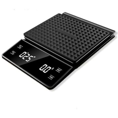 Balanza para café de 3 kg/0,1 g con temporizador, utensilio de cocina, pesaje digital multifuncional, apta para café de filtro, café de jarra, espresso, pantalla LCD, pilas no incluidas.