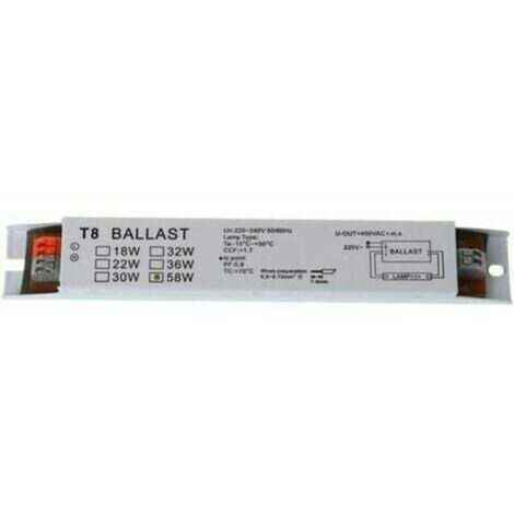 Balasto electrónico de amplio voltaje T8 220-240 V CA 2 x 58 W Balastos para lámparas fluorescentes Balastos electrónicos