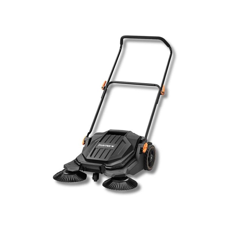 Balayeuse manuelle Fuxtec FX-HK65 Largeur 650 mm, bac 20 l, idéale pour surfaces extérieures jusqu'à 2000 m²