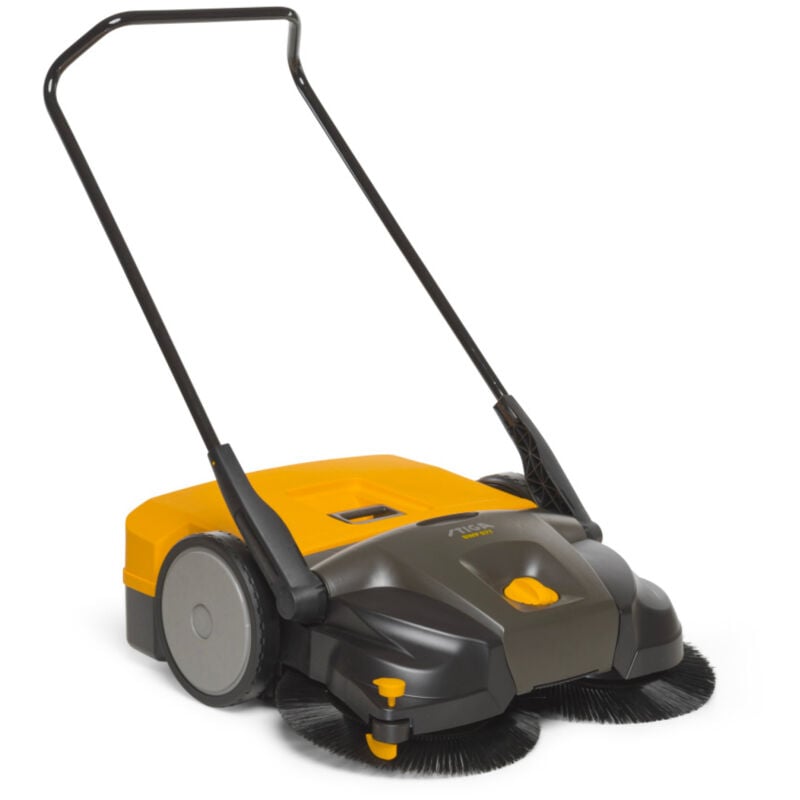 Stiga - swp 577 Balayeuse frontale poussée - Largeur de nettoyage 77 cm, bac de ramassage 50 litres, brosses 41 cm
