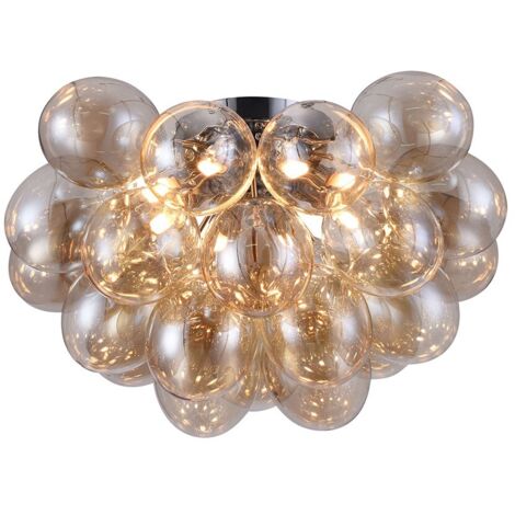Balbo Plafonnier semi-encastré nickel, 8 lumières, G9