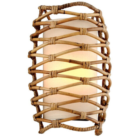 Balboa Applique murale 1 lumière en rotin naturel