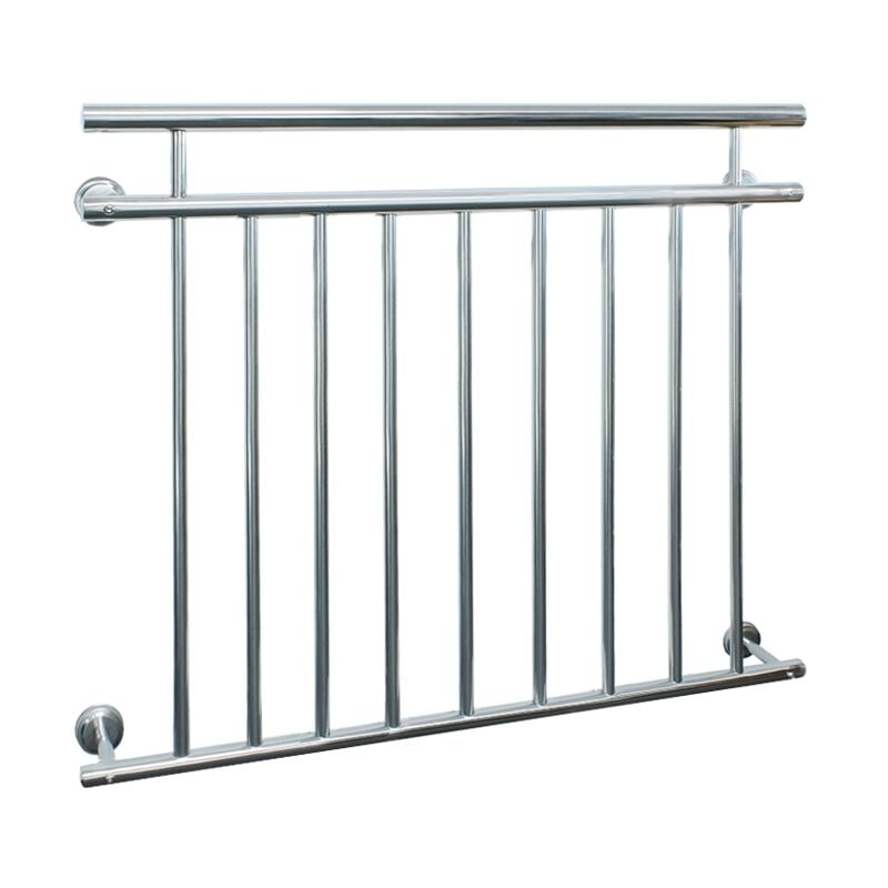 

Ecd Germany - Balcón francés 90x128cm barandilla para ventana rejilla de barras en acero