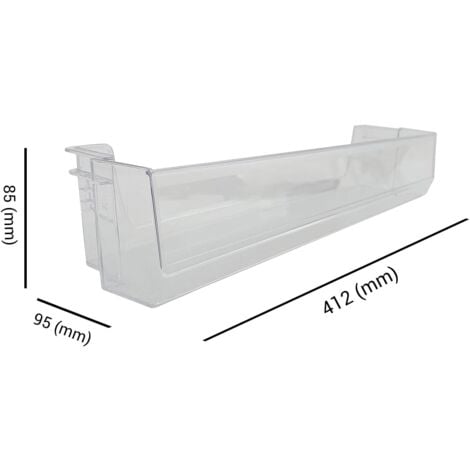 WHIRLPOOL Balconcino Mensola Bottiglie per Frigoriferi Adatto per Ariston Indesit Hotpoint, Dimensioni 412x85x95 (mm) Trasparente, 481010807441, per Modelli BCB7030AA BF1801EF1