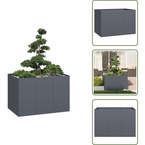 Balcone - vidaXL Fioriera Antracite 120x80x80 cm in Acciaio - Patio