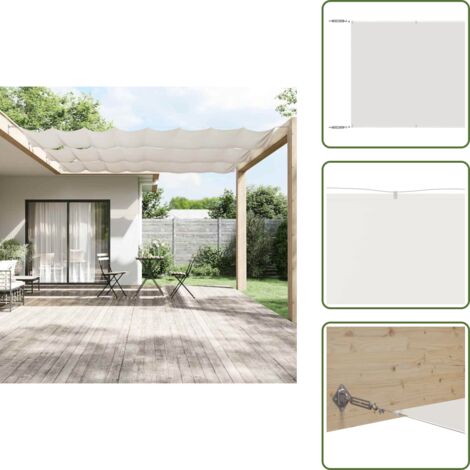 Balcone - vidaXL Paravento Verticale Bianco 140x600 cm Tessuto Oxford - Giardino