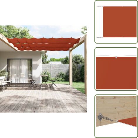 Balcone - vidaXL Paravento Verticale Terracotta 140x800 cm in Tessuto Oxford - Giardino