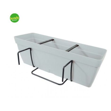 Balconetta con ganci quadri bianca 50x17x17 cm