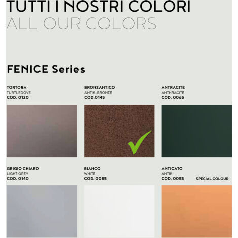 Balconetta rettangolare in resina Fenice h. 55 cm. Bronzantico