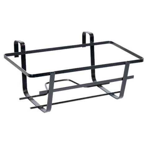 Balconiera Fioriera Geranio Rettangolare Fissa In Ferro Nero 40Cm. Conf. 6Pz