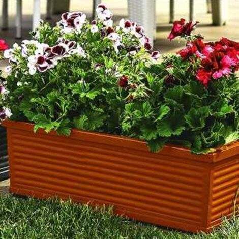 Balconiera in Polimero Monacis Millerighe Terracotta cm 60 (60X22X20h)