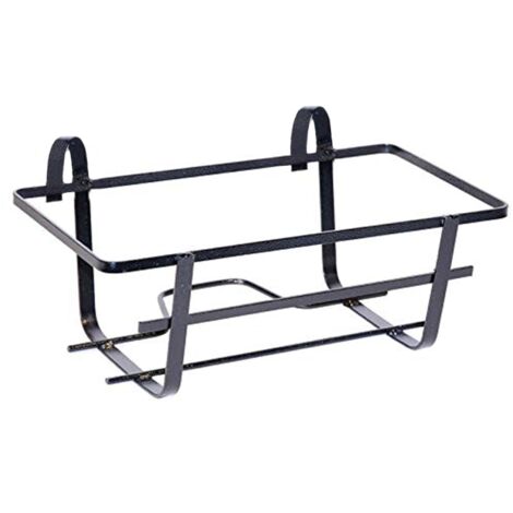 fioriera da balcone in ferro battuto mod Napoli 50 cm nero esterno vasi