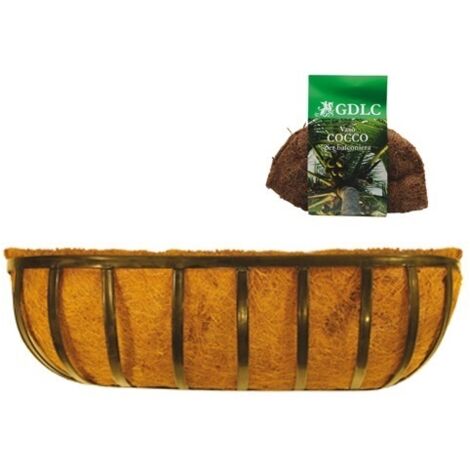 BALCONIERE COCCO RETTANGOLARE CM.40