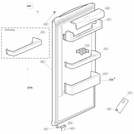 Balconnet 440x95x50 mm (4807081000) Réfrigérateur, congélateur BEKO
