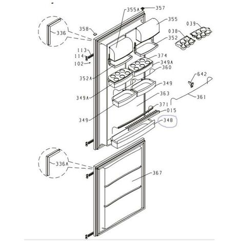 Balconnet bouteille pour réfrigérateur – Accessoire compatible Smeg – Optimise le rangement des bouteilles – Modèles CR321AP, 294468, 461692
