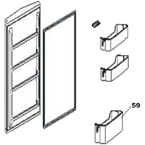 Balconnet bouteilles (repère 59) 486X113X96 mm