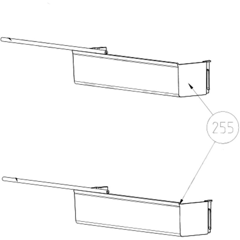 Balconnet de porte 430x110x90 mm (5928630700) Réfrigérateur, congélateur BEKO