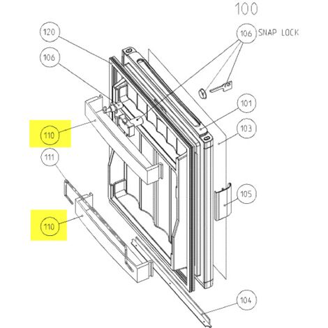 BALCONNET PORTE BOUTEILLES SUP/INF POUR REFRIGERATEUR DOMETIC - 296348700