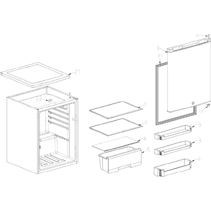 AYA - Balconnet supérieur et intermédiaire ( partie réfrigérateur repère 3 )