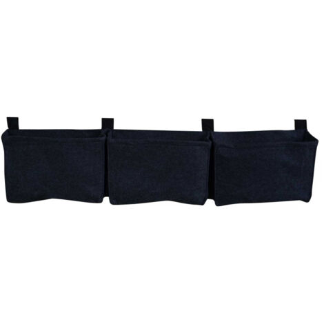 BALCONNIERE NOIRE GEOTEXTILE 3 POCHES