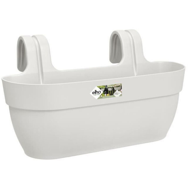 Elho - Pot de fleurs - Vibia Campana Easy Hanger Large - Blanc Soie - Balcon exterieur - l 24.1 x w 46 x h 26.5 cm
