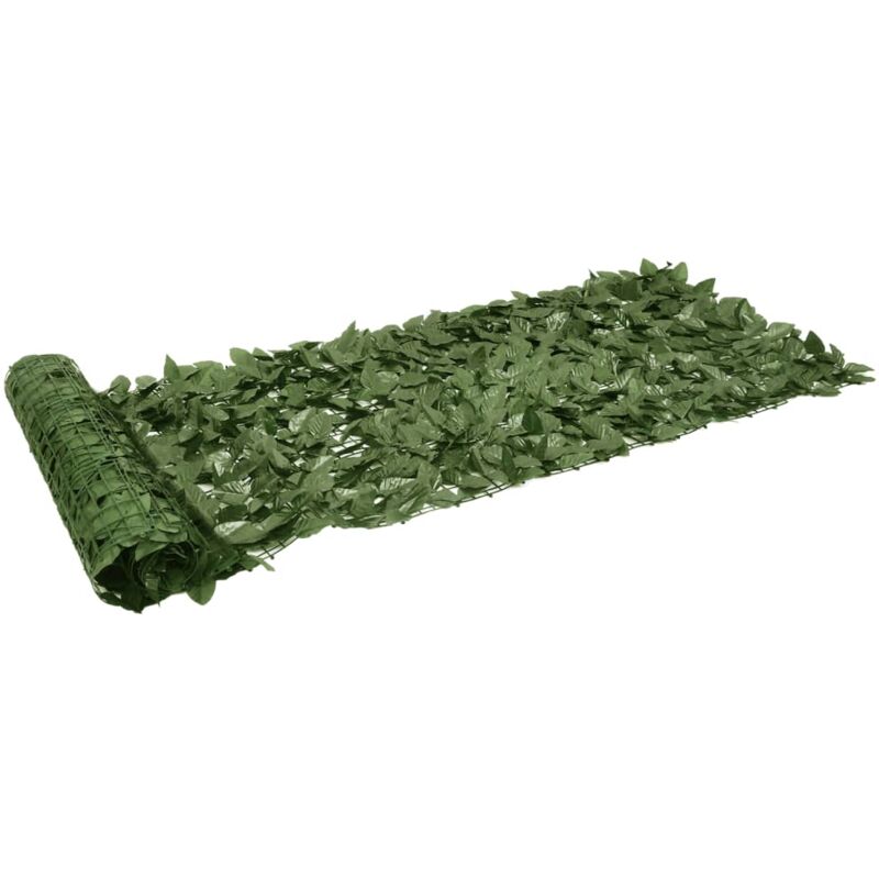Balcony Screen With Dark Green Leaves 200x75 Cm Vidaxl