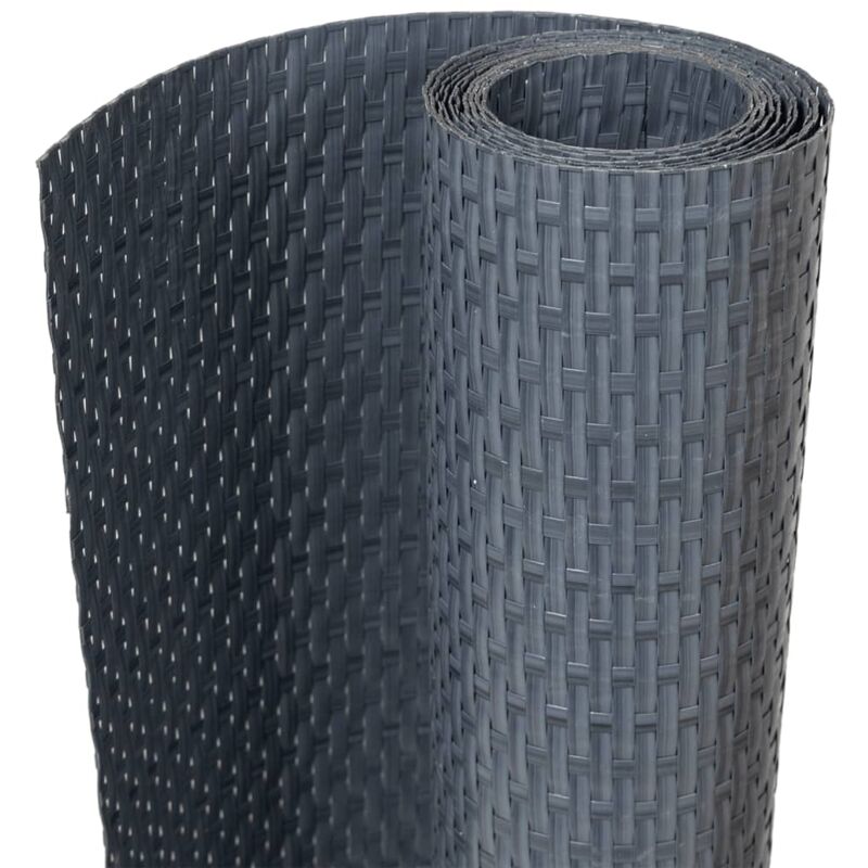 Balcony Screen Anthracite 600x100 Cm Poly Rattan Vidaxl
