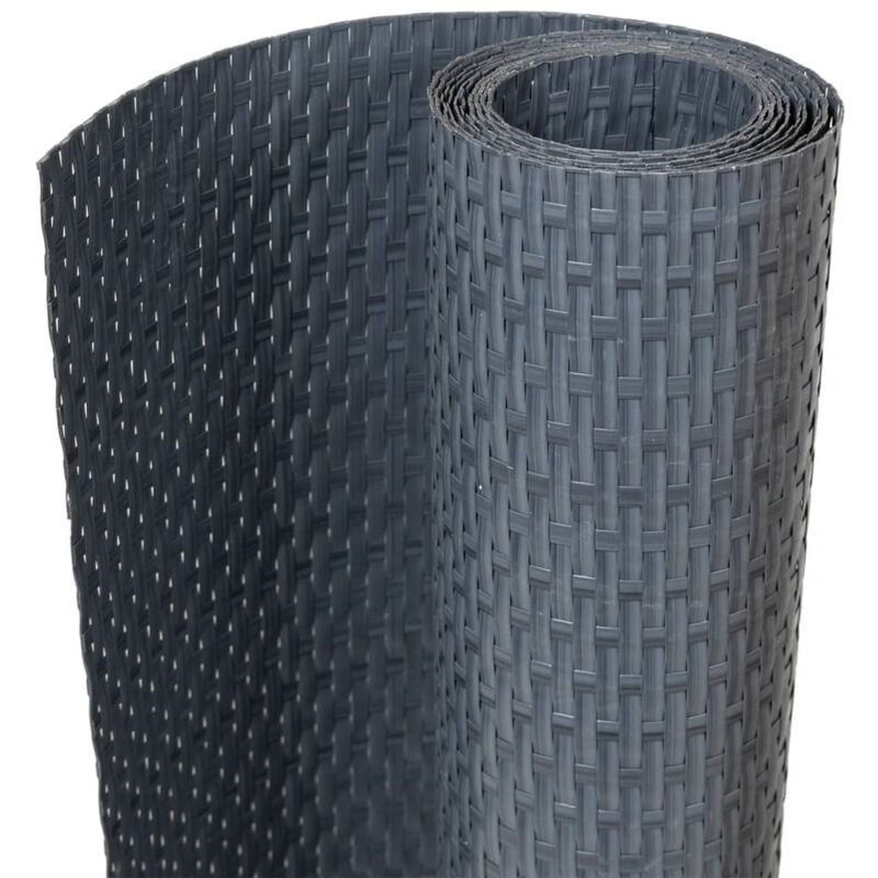 Balcony Screen Anthracite 600x90 Cm Poly Rattan Vidaxl