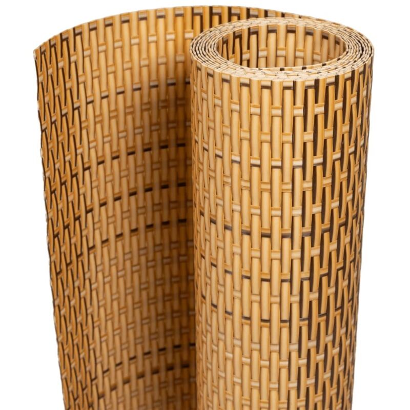 Balcony Screen Light Brown 500x80 Cm Poly Rattan Vidaxl