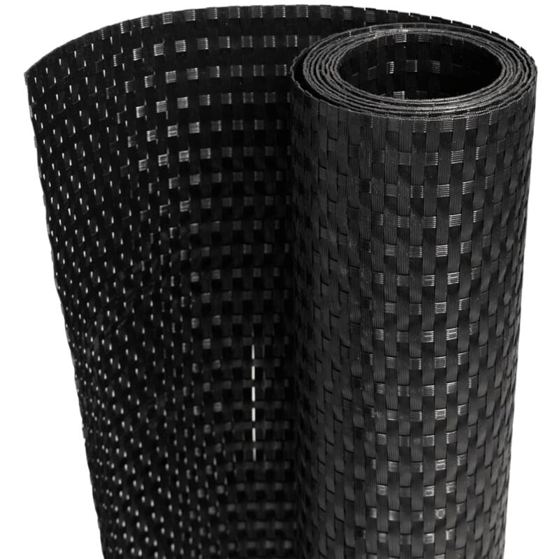 Balcony Screen Black 400x100 Cm Poly Rattan Vidaxl