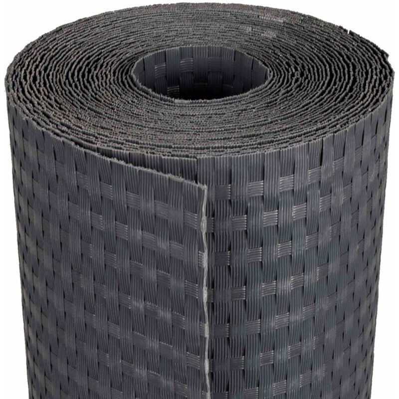 Balcony Screen Dark Grey 600 X 90 Cm Poly Rattan Vidaxl