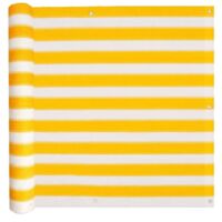 Balcony Screen HDPE 75x600 cm Yellow and White