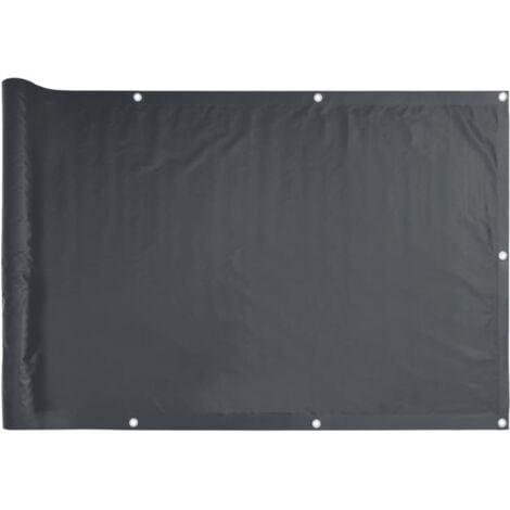 Balcony Screen Oxford Fabric 75x600 cm Anthracite vidaXL