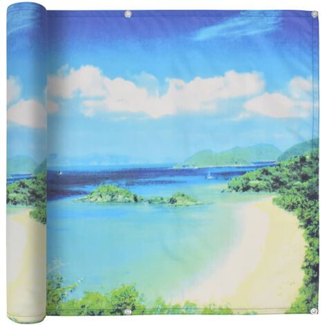 Balcony Screen Oxford Fabric 90x600 cm Lake View Print