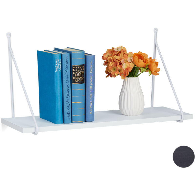 

Balda flotante, Para el salón & pasillo, Diseño moderno, Librería, Decorativa, 30 x 60 x 22 cm, 1 Ud., Blanco