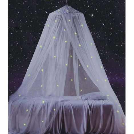 Baldacchino per letto con stelle fosforescenti, Zanzariera per neonati, Per bambini, ragazzi