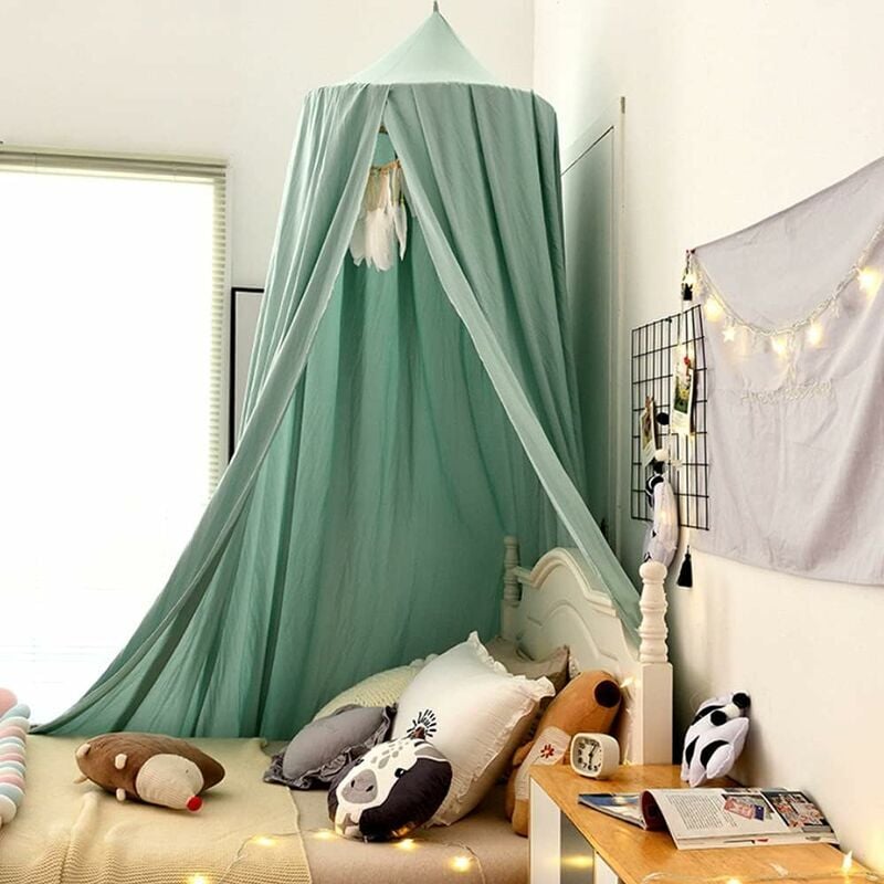 SNQ - Baldaquin de lit - Moustiquaire à suspendre pour chambre d'enfant et chambre à coucher - Vert(65cm)