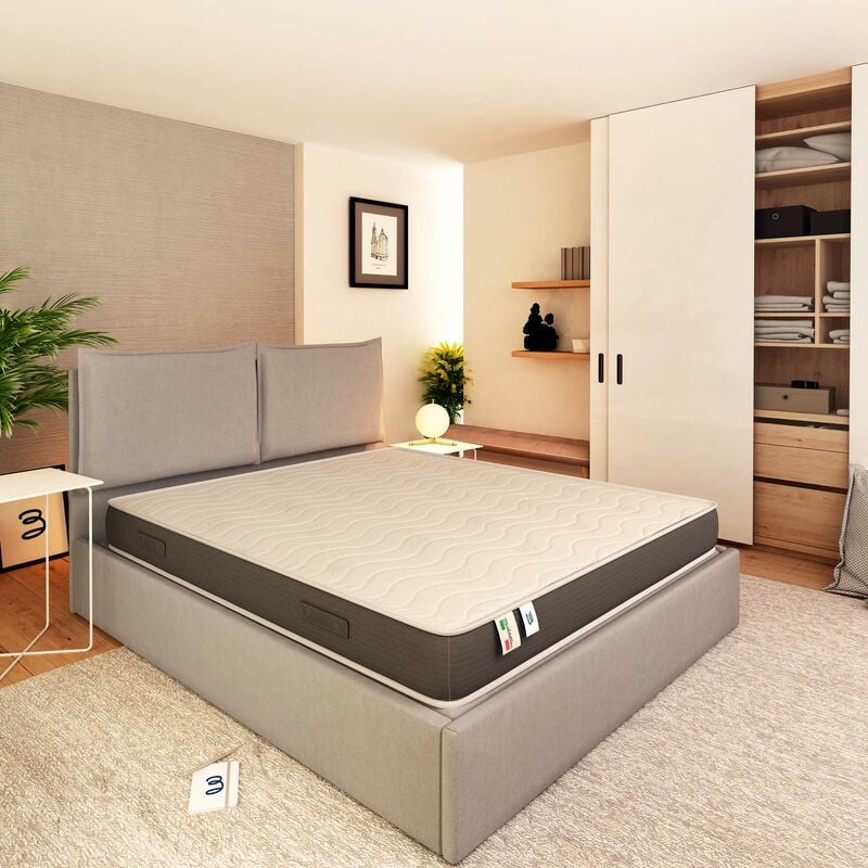Matelas Haut 20 Cm Orthopédique Medium Rigide 100% Made in Italy Power - 90x200 cm - Baldiflex