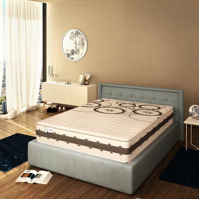 Matelas à mémoire de forme 20 cm de haut Certificat aseptisé Bande respirante 3D Nuits d'Argent 120x200 cm - Baldiflex