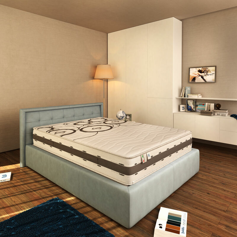 Baldiflex - Matelas à mémoire de forme 25 cm de haut Certificat aseptisé Bande respirante 3D Nuits d'Argent Plus 160x190 cm