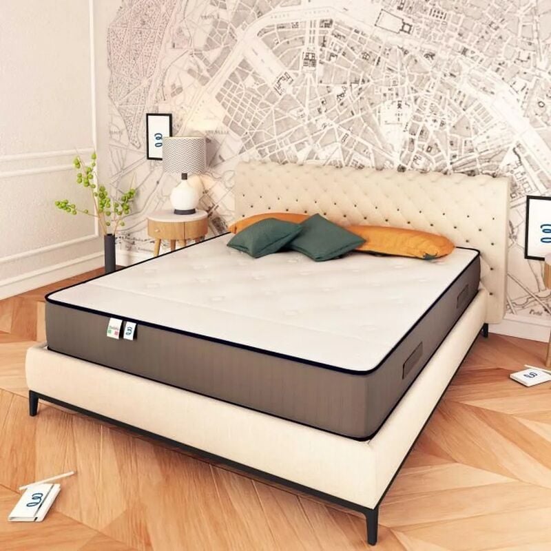 Matelas Paris en Mousse à mémoire avec haute adaptabilité - 90x200 cm - Baldiflex