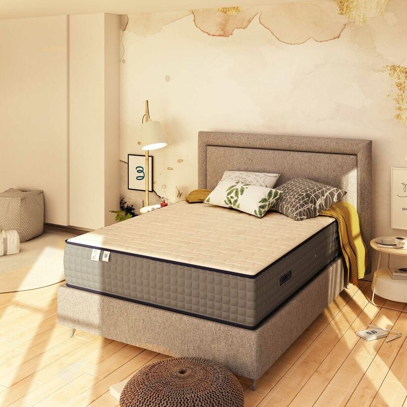 Matelas à Ressorts Ensachés et Mousse a Memoire de Forme hauteur 25 Cm Luxury 120x190 cm - Baldiflex