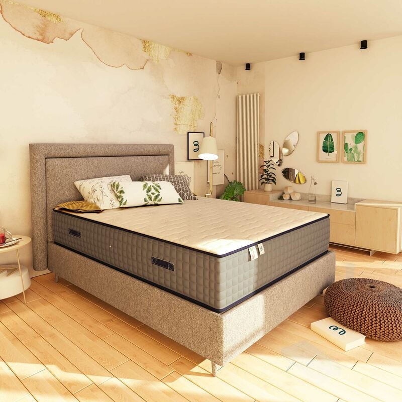 Matelas à Ressorts Ensachés et Mousse a Memoire de Forme hauteur 27 Cm Luxury 90x190 cm - Baldiflex